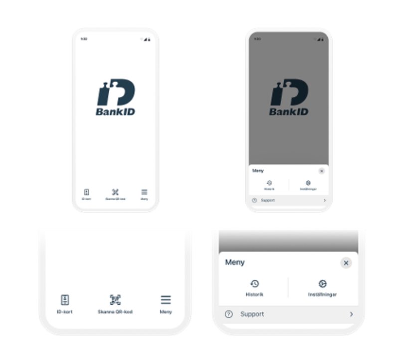 BankID-appen förändras och ändrar utseende. Foto: BankID BankID-appen förändras och ändrar utseende. Foto: BankID